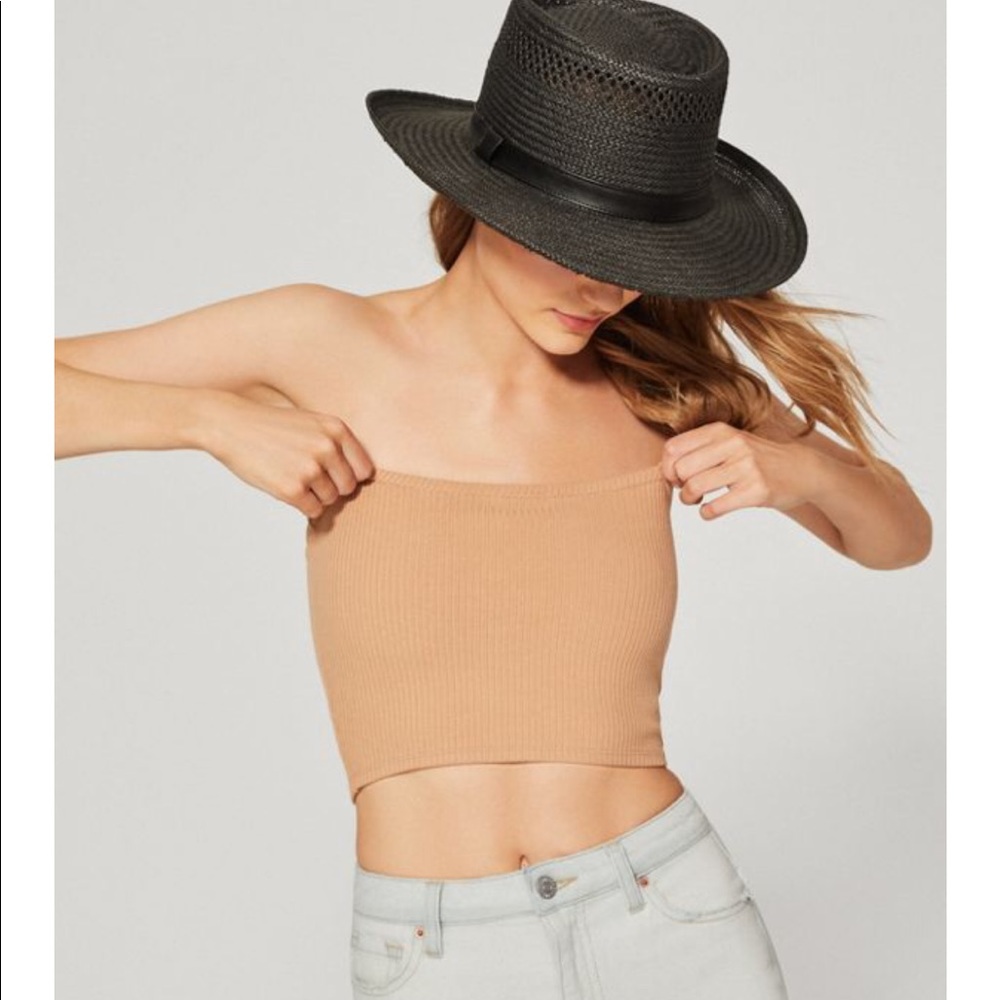 Urban Outfitters Ribbed Tube Top Tan Small
